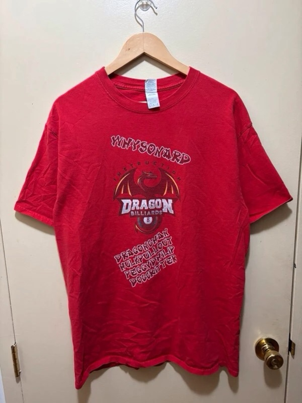Wrangler Red Dragon Billiards Graphic Short Sleeve Tee
